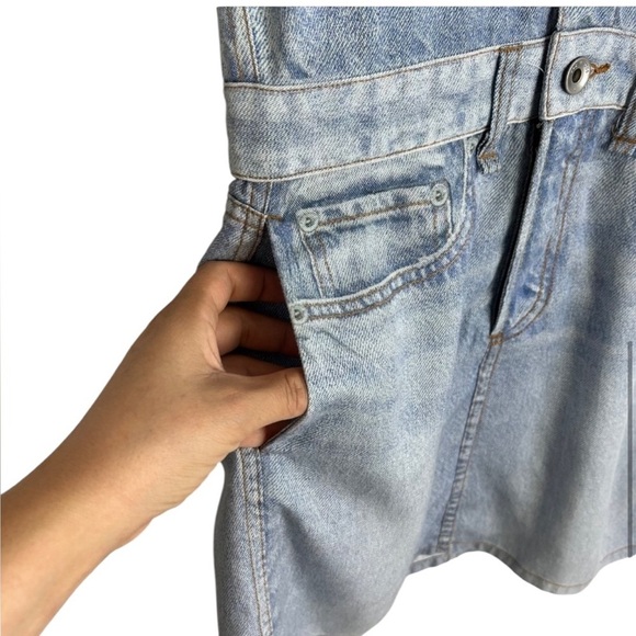 Rag and bone  XS Miramar Tulip Dress Light Wash Tencel Denim Look - Picture 8 of 14